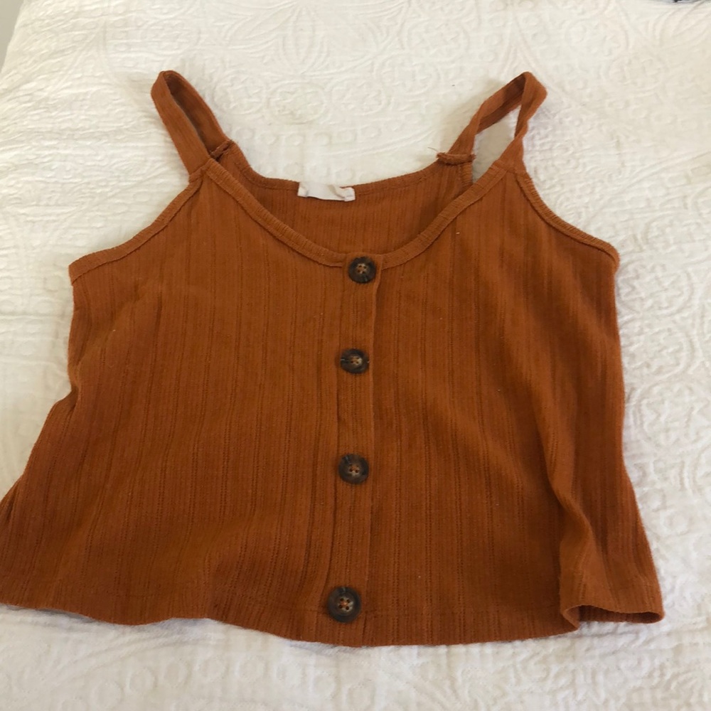 Burnt orange crop top